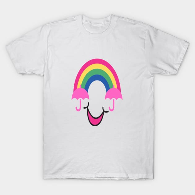 Smiling Rainbow T-Shirt by Shineyarts